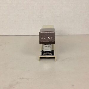 Vintage ACCO 51 Stapler Metal Desk Accessory Beige Brown Mid‎ Century Office